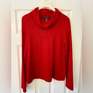 BANANA REPUBLIC Luxespun Cowl Neck Sweater in Red. Size S